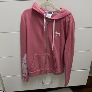 Pink zip up hoodie